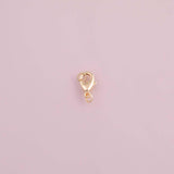 Lobster clasp 10mm 12mm 15mm 18k Gold Filled charm bar charms for bracelets and necklaces minimalist cz pave silver for jewelry making diy