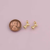 Bone dog bone charm 18k Gold Filled charm bar charms for bracelets and necklaces minimalist cz pave silver for jewelry making diy