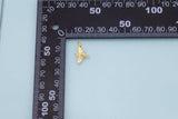 Flying Crane Charm Bird Charm 18K Gold Filled Charm for Charm Bar Bracelets and Necklaces Charms Gold Filled Charms Minimalist CZ