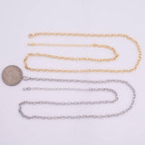 18" Oval Rolo Necklace 3.5x5mm 18k Gold Filled Necklace Charm Bar Necklace Paperclip