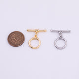 Plain Toggle Clasps 13mm 18k Gold Filled Silver for Charm Bar Bracelets and Necklaces Gold Pave CZ Minimalist Charms