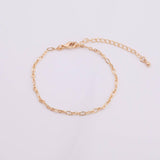18k Sunburst Bracelet Figaro Italian Gold Filled Charm Bar Bracelet Off