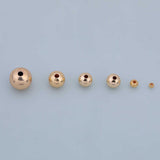 14K Gold Filled Round Beads Spacer Beads for Bracelets Necklace Earrings Jewelry Making Made in USA 100 pcs per order
