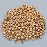 14K Gold Filled Round Beads Spacer Beads for Bracelets Necklace Earrings Jewelry Making Made in USA 100 pcs per order