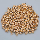 14K Gold Filled Round Beads Spacer Beads for Bracelets Necklace Earrings Jewelry Making Made in USA 100 pcs per order
