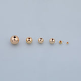 14K Gold Filled Round Beads Spacer Beads for Bracelets Necklace Earrings Jewelry Making Made in USA 100 pcs per order