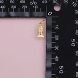 Fish charm 18k Gold Filled charm bar charms for bracelets and necklaces minimalist cz pave silver for jewelry making diy