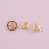 Gold Filled Sailor Clasp 18k Gold Filled charm bar charms for bracelets and necklaces minimalist cz pave silver for jewelry making diy