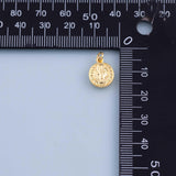 Saint Benedict charm San Benito charm 18k Gold Filled charm bar charms for bracelets and necklaces minimalist cz pave silver for jewelry