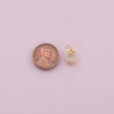 Horseshoe charm 18k Gold Filled charm bar charms for bracelets and necklaces minimalist cz pave silver for jewelry making diy