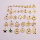 18K Gold Filled Evil Eye Charms Hamsa Hand of Fatima Charm