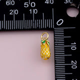 Pineapple fruit charm 18k Gold Filled charm bar charms for bracelets and necklaces minimalist cz pave silver for jewelry making diy