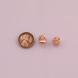 Enamel crown charm 18k Gold Filled charm bar charms for bracelets and necklaces minimalist cz pave silver for jewelry making diy