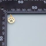 Paws charm dog paw pet charm 18k Gold Filled charm for Charm Bar Bracelets and Necklaces Silver Pave CZ Minimalist Charms