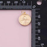 Jesus Christian charm 18k Gold Filled charm bar charms for bracelets and necklaces minimalist cz pave silver for jewelry making diy