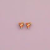 Pizza charm 18k Gold Filled charm bar charms for bracelets and necklaces minimalist cz pave silver for jewelry making diy