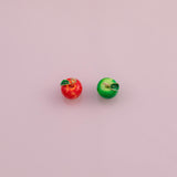 Apple charm enamel fruit charm 18k Gold Filled charm bar charms for bracelets and necklaces minimalist cz pave silver for jewelry making diy
