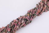 Natural Watermelon Tourmaline Freeform Nugget Beads about 6x7mm or 5x6mm Natural Untreated