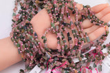 Natural Watermelon Tourmaline Freeform Nugget Beads about 6x7mm or 5x6mm Natural Untreated