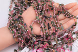 Natural Watermelon Tourmaline Freeform Nugget Beads about 6x7mm or 5x6mm Natural Untreated