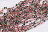Natural Watermelon Tourmaline Freeform Nugget Beads about 6x7mm or 5x6mm Natural Untreated