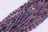 Natural Ruby and Sapphire Beads Corundum Beads Freeform Nugget Beads about 7x10mm Natural Untreated