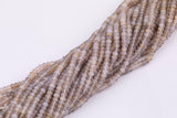 Natural Gray Agate Beads 6mm Roundel Rondelle Translucent Beads 15.5" Strand Smooth