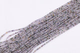 Green Phantom Quartz Beads Diamond Cut 3mm Beads 15.5" Strands
