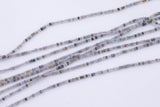 Green Phantom Quartz Beads Diamond Cut 3mm Beads 15.5" Strands