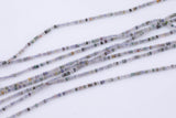 Green Phantom Quartz Beads Diamond Cut 3mm Beads 15.5" Strands