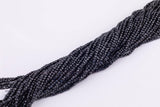 Natural Black Spinel Cube Beads 3mm Beads 15.5" Strands Diamond Cut