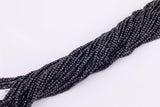 Natural Black Spinel Cube Beads 3mm Beads 15.5" Strands Diamond Cut