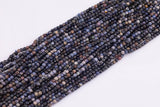 Natural Sapphire Beads Cube Shaped Beads 4mm Beads 15.5" Strands Real Sapphire Untreated Diamond Cut