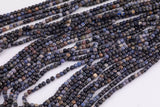 Natural Sapphire Beads Cube Shaped Beads 4mm Beads 15.5" Strands Real Sapphire Untreated Diamond Cut