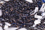 Natural Sapphire Beads Cube Shaped Beads 4mm Beads 15.5" Strands Real Sapphire Untreated Diamond Cut