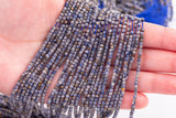 Natural Sapphire Beads Cube Shaped Beads 2mm Beads 15.5" Strands Real Sapphire Untreated Diamond Cut