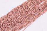 Natural Rhodochrosite Beads 2mm Diamond Cut Round Beads 15.5" Strands