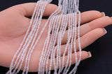 Natural Clear Quartz Beads Diamond Cut Cube Shaped 2mm Beads 15.5" Strands Diamond Cut