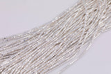 Silver Hematite Cube Beads 3mm 4mm Very Nice Color Beads 15.5" Strands