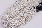 Silver Hematite Cube Beads 3mm 4mm Very Nice Color Beads 15.5" Strands