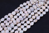 Natural Coin Pearl Beads Natural Freshwater Pearl 15.5" Strands