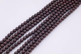 Natural Red Garnet Beads 8mm Round Smooth Beads 15.5" Strands