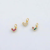 18K Gold PVD Heart charm Charm s Charms - Tarnish Resistant