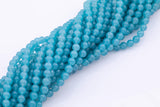 Aquamarine Jade Beads 8mm Smooth Round 15.5" Loose Beads