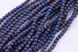 Lapis Jade Beads 8mm Smooth Round 15.5" Loose Beads Dyed Jade