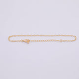 Gold PVD Plated Dainty Star Burst Textured Bracelet 2mm oval tarnish resistant