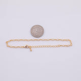 Gold PVD Plated Dainty Hamsa Pattern Bracelet 3mm Charm Bar Bracelets Marque Chevron Shaped Tarnish Resistant