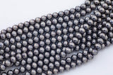 Navajo Pearl Hematite Beads 8mm 10mm 12mm Natural Untreated 15.5" Strands Natural Hematite Loose Bead