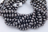 Navajo Pearl Hematite Beads 8mm 10mm 12mm Natural Untreated 15.5" Strands Natural Hematite Loose Bead