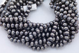 Navajo Pearl Hematite Beads 8mm 10mm 12mm Natural Untreated 15.5" Strands Natural Hematite Loose Bead
